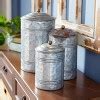 Olivia & May 3pc Decorative Galvanized Metal 